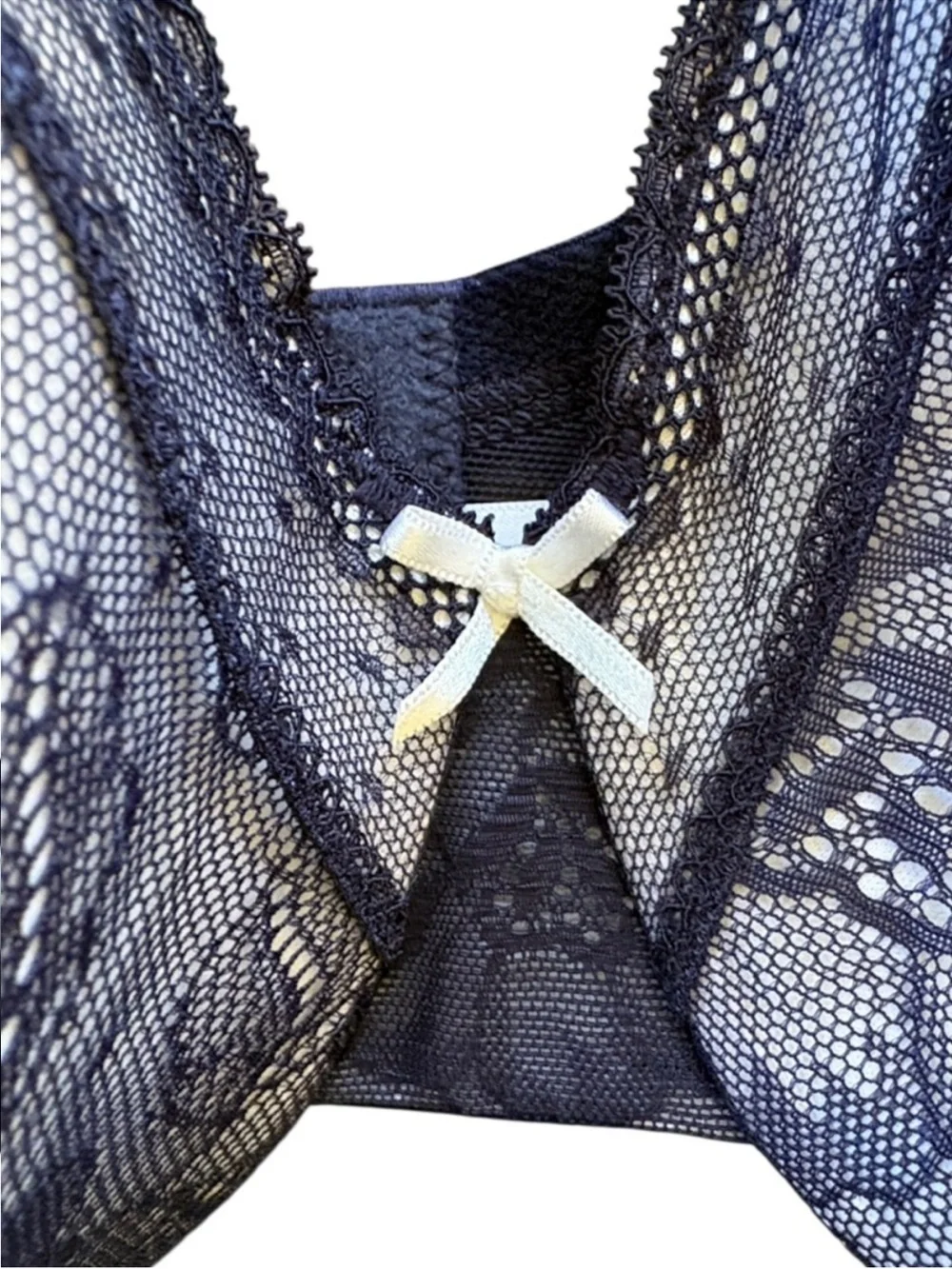 NWOT Cacique Lightly Lined Full Coverage Blue Lace Underwired Bra 38E (DD)